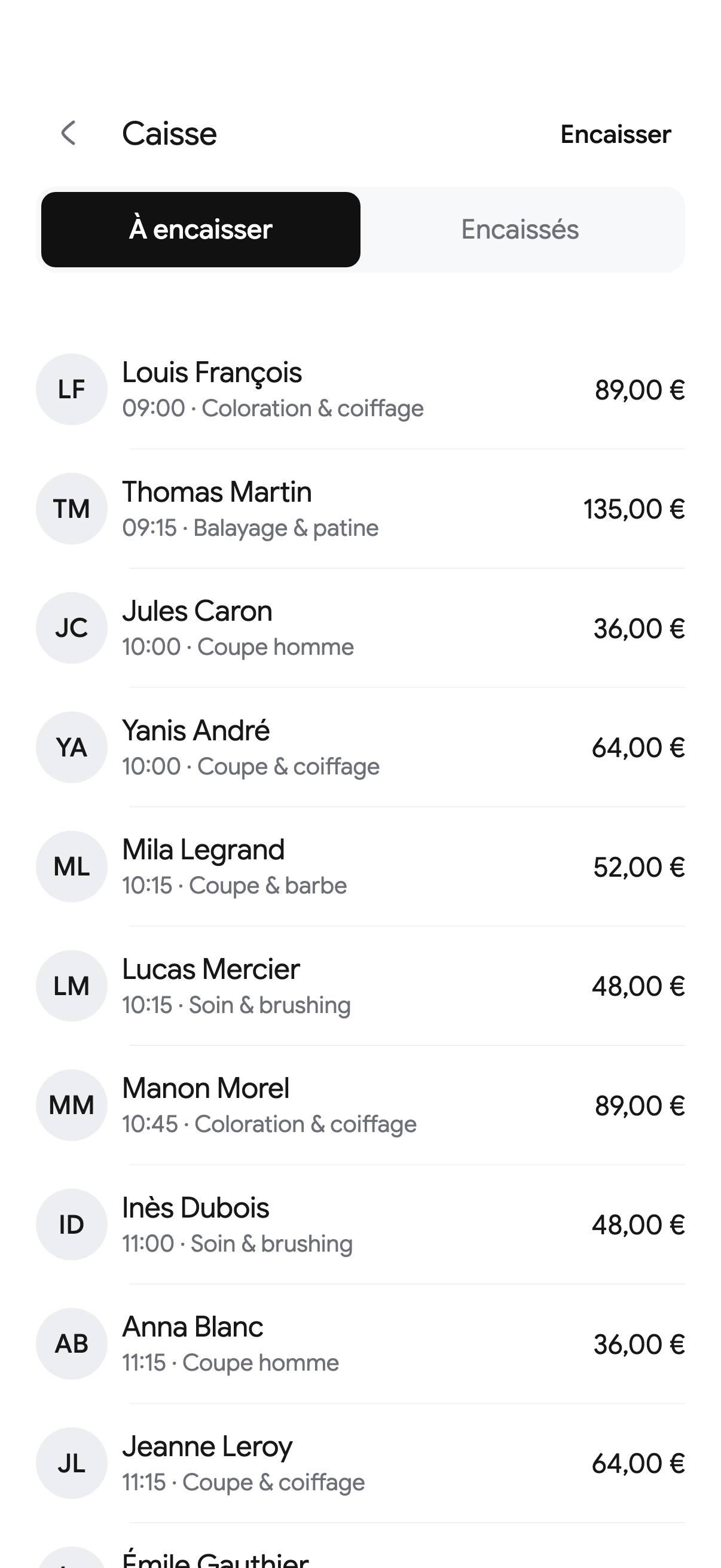 Les rendez-vous à encaisser dans Kare